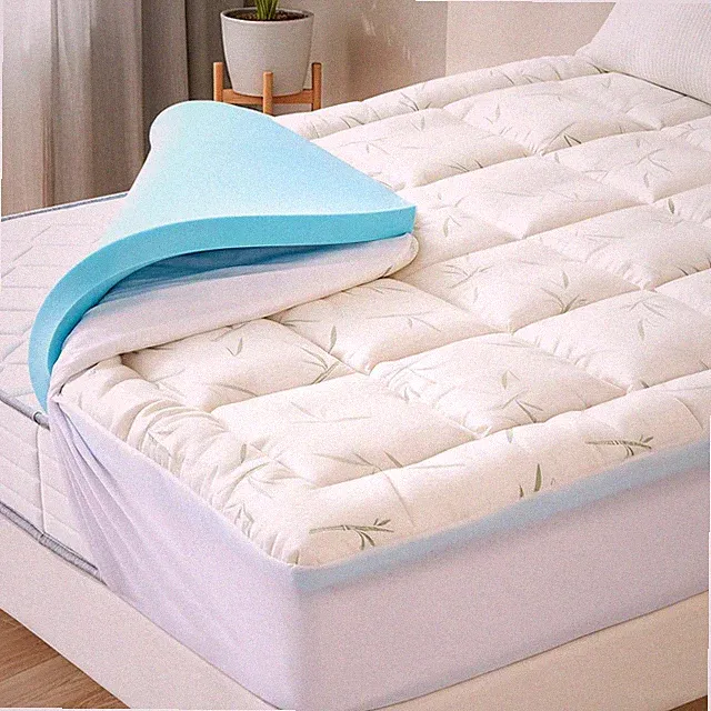 3 Inch Dual Layer Mattress Topper,Soft Memory Foam Bed Pad,w/8"-21" Deep Pocket