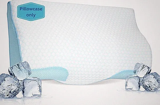 Derila King Size Cooling Pillowcase. White Cover for Optimal Temperature Control