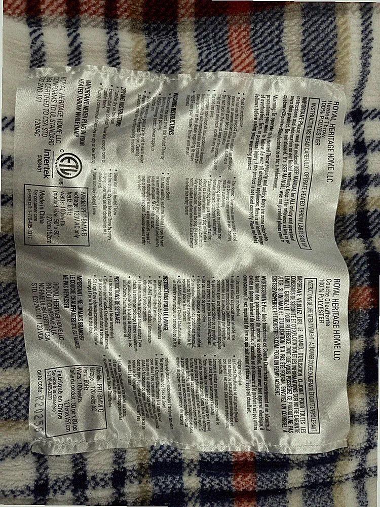 EDDIE BAUER | SMART HEATED ELECTRIC THROW BLANKET - WI-FI ENABLED - PLAID BLUE