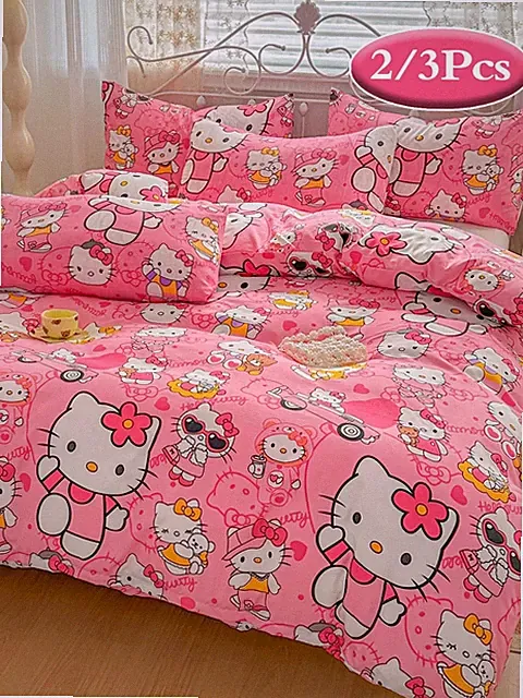 Hello Kitty Duvet Cover Set Twin/Full/ Queen/King Size