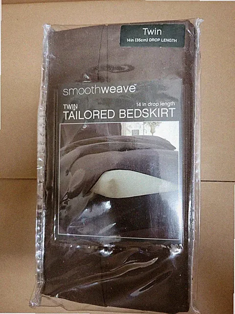New Smoothweave Twin Tailored Bedskirt 14" Drop Length (Chocolate)