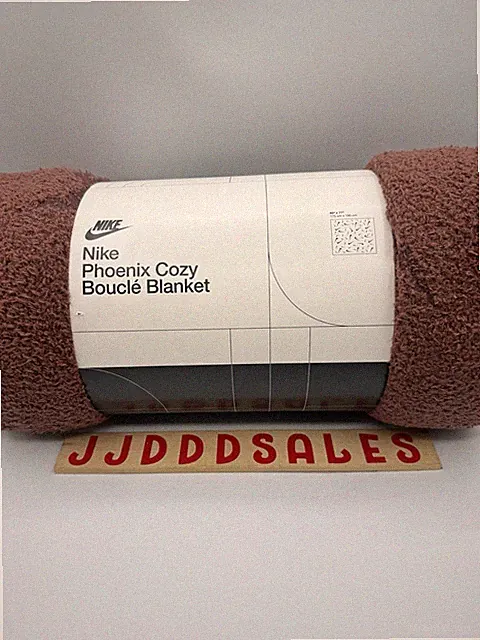 Nike Phoenix Cozy Boucle Blanket Red Sepia 69”Wx77”L HQ6917-218 $150 NWT