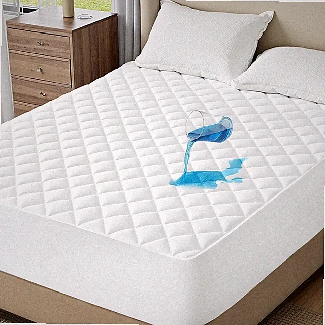 Quilted Waterproof Mattress Protector Cover Pad Cooling Breathable Fitted Topper