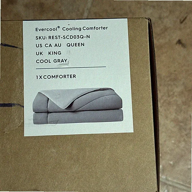 REST Evercool Cooling Comforter US Queen Blanket Gray Hot Sleeper